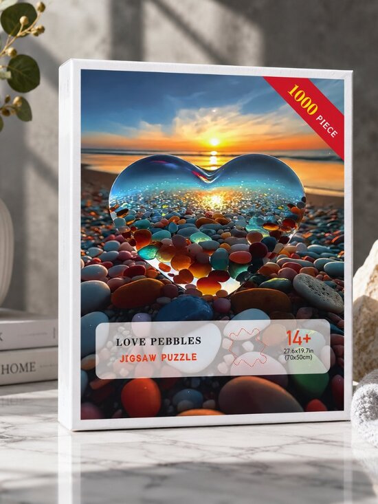 Other - Colorful Heart-Shaped 1000 Piece Puzzle